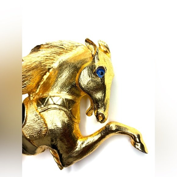 Christopher Ross 24kt. Gold Plated Carousel Horse Buckle & Belt main image 6